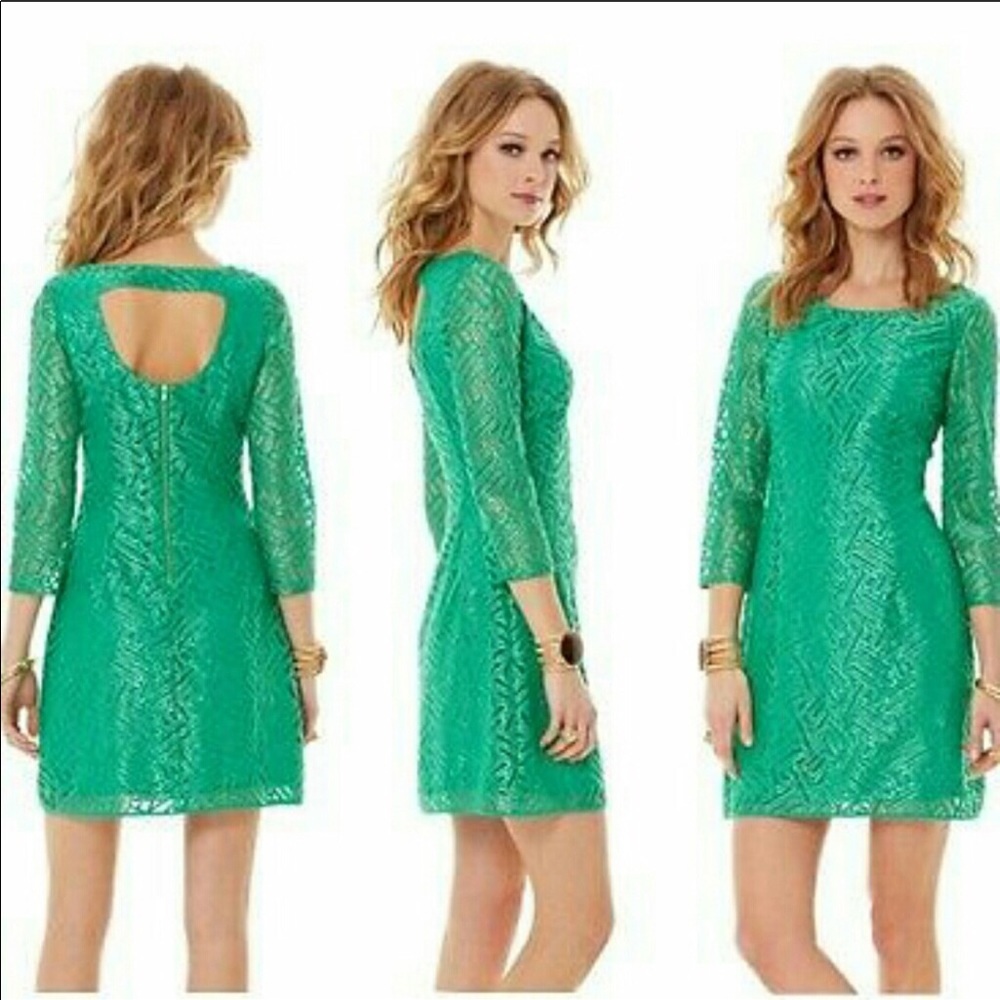 Lilly Pulitzer Camellia Green Shift Dress